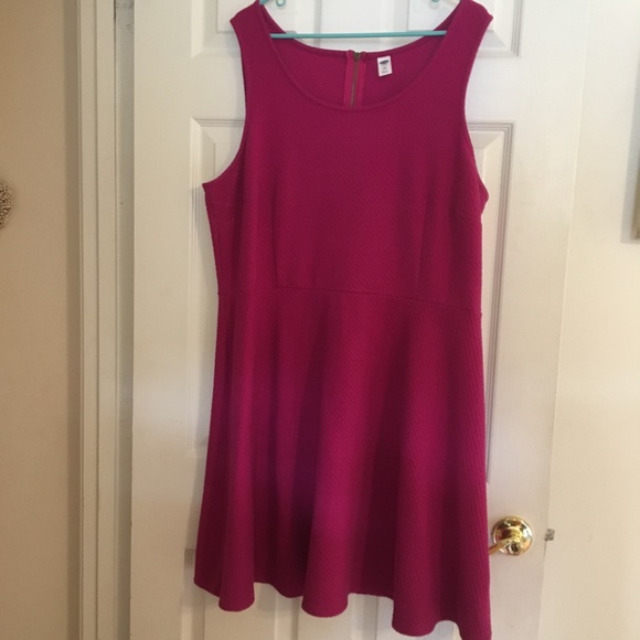 magenta skater dress